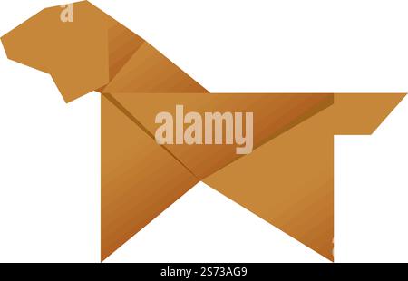 Vettore cartoni animati icona cane Origami. Carta animale. Uccello d'arte. Vettore cartoni animati icona cane Origami. Carta animale Illustrazione Vettoriale