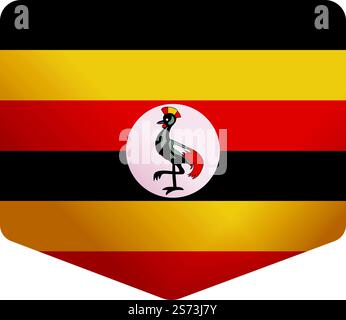 Vettore cartoni animati icona Uganda. Bandiera del giorno. Nazionale. Vettore cartoni animati icona Uganda. Bandiera del giorno Illustrazione Vettoriale