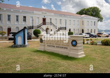 Campidoglio del Parlamento delle Isole Vergini americane a Charlotte Amalie, St. Thomas Isole Vergini americane USVI, un territorio non incorporato degli Stati Uniti Foto Stock