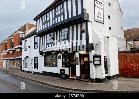 YE Olde Fish Shoppe and Restaurant, Hare Lane, Gloucester, Gloucestershire, Regno Unito Foto Stock