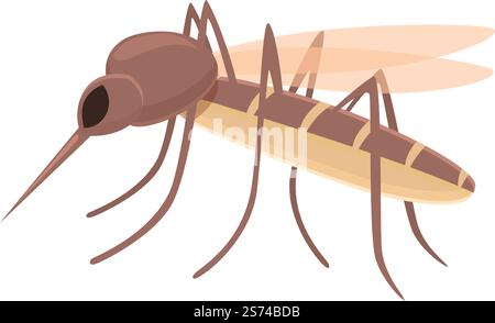 Grande icona di zanzara vettore cartoon. Protezione da insetti. Bug aerosol. Grande icona di zanzara vettore cartoon. Protezione da insetti Illustrazione Vettoriale