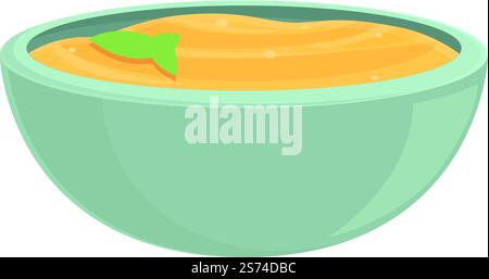 Vettore cartoni animati con l'icona della ciotola dell'ummo. Pane da cucina. Cucina a buffet. Vettore cartoni animati con l'icona della ciotola dell'ummo. Pane da cucina Illustrazione Vettoriale