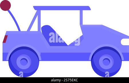 Vettore cartoni animati icona jeep del controllo radio. Auto a distanza. Riproduzione RC. Vettore cartoni animati icona jeep del controllo radio. Auto a distanza Illustrazione Vettoriale