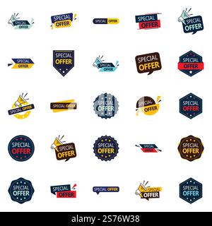 25 splendidi disegni vettoriali nel pacchetto Offerta Speciale perfetto per i progettisti di prodotti Illustrazione Vettoriale