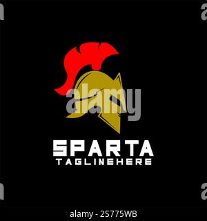 l'icona del logo spartan progetta il vettore Illustrazione Vettoriale