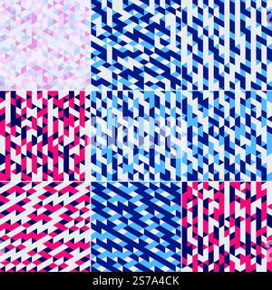 Design della copertina con triangoli sovrapposti in una tavolozza di colori metallizzati Illustrazione Vettoriale