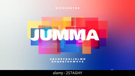 Alfabeto giovanile e audace, carattere arrotondato a blocchi, lettere morbide e ampie per un marchio moderno e vivace, titolo ecologico, kidlogotype, impactful heavy Illustrazione Vettoriale