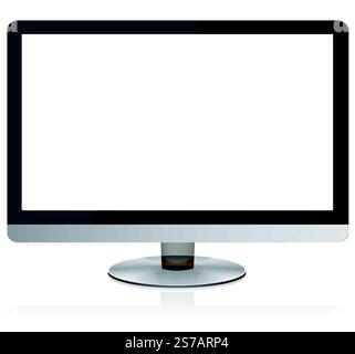 Monitor a schermo piatto widescreen. Dispositivi digitali moderni Illustrazione Vettoriale