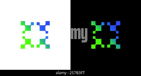 Design digitale avanzato e moderno con logo Plus adatto per il settore sanitario Illustrazione Vettoriale