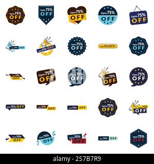 Fino al 70% di sconto sui modelli versatili Vector Collection 25 per il tuo prossimo evento di vendita Illustrazione Vettoriale