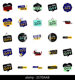 Fino al 70% di sconto sui modelli versatili Vector Collection 25 per il tuo prossimo evento di vendita Illustrazione Vettoriale