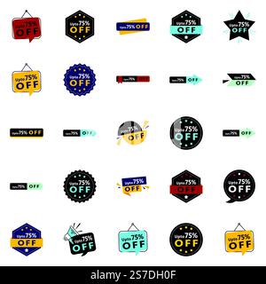 Fino al 70% di sconto su 25 banner vettoriali versatili per tutte le vostre esigenze di branding delle vendite Illustrazione Vettoriale
