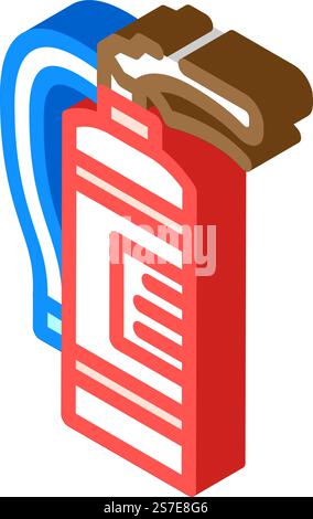 estintore per auto, accessorio isometrico, vettore icona. cartello accessorio estintore per auto. illustrazione del simbolo isolato. illustrazione vettoriale dell'icona isometrica dell'estintore per auto Illustrazione Vettoriale