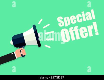 Megafono a mano - offerta speciale Illustrazione Vettoriale