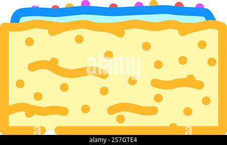 il riso croccante è un'icona vettoriale del colore dello spuntino. cartello rice crispy treats food snack. illustrazione del simbolo isolato. immagine vettoriale dell'icona del colore dello spuntino del riso croccante Illustrazione Vettoriale
