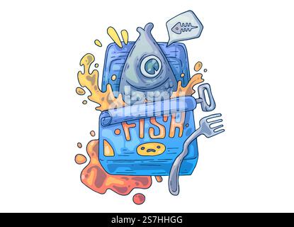 Spratti. Illustrazione creativa dei cartoni animati. Immagine per stampa, pubblicità, applicazioni e stampa di magliette. Illustrazione Vettoriale