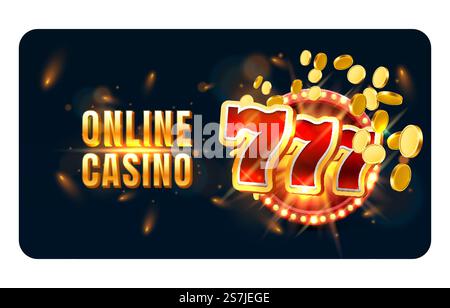 Casinò online gioca ora slot monete d'oro, slot machine casinò, jackpot notturno Vegas. Illustrazione vettoriale. Casinò online gioca ora slot monete d'oro, slot machine casinò, jackpot notturno Vegas. Illustrazione Vettoriale