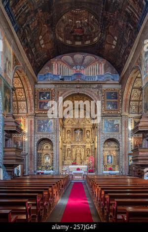 Squisita decorazione nella chiesa di San Giovanni Evangelista del Collegio dei Gesuiti di Funchal (Igreja de São João Evangelista do Colégio do Funchal), Madeira Foto Stock