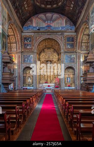 Squisita decorazione nella chiesa di San Giovanni Evangelista del Collegio dei Gesuiti di Funchal (Igreja de São João Evangelista do Colégio do Funchal), Madeira Foto Stock