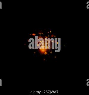 Effetto luce natalizia. Effetto scintillante delle particelle. Il vettore brilla su uno sfondo trasparente scintillando particelle di polvere magiche. Le scintille di polvere e le stelle dorate brillano con una luce speciale. Illustrazione Vettoriale