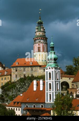 Cesky Krumlov, Repubblica Ceca Foto Stock