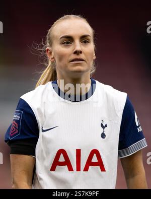 Londra, Regno Unito. 19 gennaio 2025 Molly Bartrip del Tottenham Hotspur durante la partita di Barclays Women's Super League tra Tottenham Hotspur F.C. Women e Leicester City W.F.C. al Gaughan Group Stadium di Londra il 19 gennaio 2025. Questa immagine può essere utilizzata solo per scopi editoriali. Solo per uso editoriale. Crediti: Ashley Crowden/Alamy Live News Foto Stock