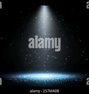 Sfondo di Spotlight. Modello di progettazione della promozione, illustrazione vettoriale Illustrazione Vettoriale