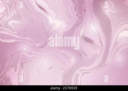 Marmo liquido rosa polveroso astratto o sfondo acquerello con strisce testurizzate in lamina glitter. Effetto di disegno a inchiostro di marmo pastello. Modello di disegno dell'illustrazione vettoriale per l'invito al matrimonio.. Marmo liquido rosa polveroso astratto o sfondo acquerello con strisce testurizzate in lamina glitter. Effetto di disegno a inchiostro di marmo pastello. Modello di disegno dell'illustrazione vettoriale per l'invito al matrimonio Illustrazione Vettoriale