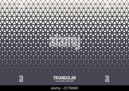 Triangoli Ripetizione mezzitoni sfondo geometrico astratto. Background della tecnologia astratta vettore triangolare Illustrazione Vettoriale
