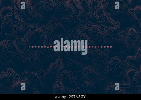 Abstract topographic Contour Map texture Technology sfondo moderno. Mappa dei contorni topografici del bianco astratto vettoriale Illustrazione Vettoriale