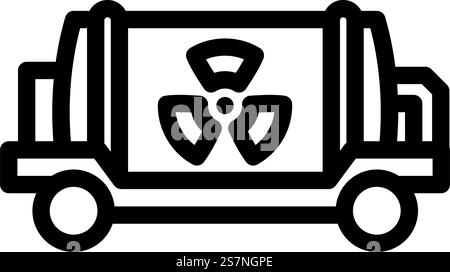 piccolo reattore nucleare modulare future technology line icon vector. piccolo reattore nucleare modulare, simbolo tecnologico del futuro. illustrazione nera del simbolo del contorno isolato. illustrazione vettoriale dell'icona della linea dell'icona del reattore nucleare modulare di piccole dimensioni Illustrazione Vettoriale