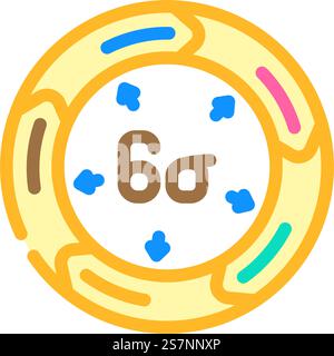 vettore di icone a colori six sigma manufacturing engineer. six sigma manufacturing engineer sign. illustrazione del simbolo isolato. illustrazione vettoriale dell'icona a colori di six sigma manufacturing engineer Illustrazione Vettoriale