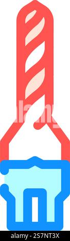 vettore icona colore ingegnere meccanico materiali utensili. firma ingegnere meccanico dei materiali per utensili. illustrazione del simbolo isolato. illustrazione vettoriale dell'icona dei colori dell'ingegnere meccanico dei materiali per utensili Illustrazione Vettoriale