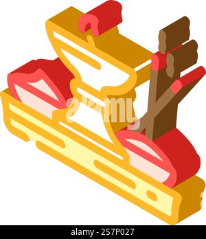 vettore di icone isometriche puja thali. cartello puja thali. illustrazione del simbolo isolato. illustrazione vettoriale dell'icona isometrica puja thali Illustrazione Vettoriale