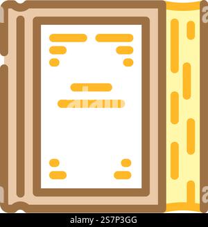 libro di preghiere ebraico siddur colore icona vettore. simbolo siddur del libro di preghiere ebraico. illustrazione del simbolo isolato. illustrazione vettoriale dell'icona del colore siddur del libro di preghiere ebraico Illustrazione Vettoriale