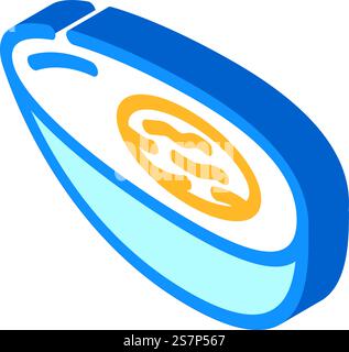 icona vettoriale isometrica di pollo all'uovo bollito. insegna di pollo all'uovo bollito. illustrazione del simbolo isolato. illustrazione vettoriale dell'icona isometrica del pollo all'uovo bollito Illustrazione Vettoriale