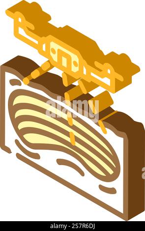 vettore icona isometrico drone per telecomunicazioni. segnale drone per telecomunicazioni. illustrazione del simbolo isolato. illustrazione vettoriale dell'icona isometrica del drone di telecomunicazione Illustrazione Vettoriale