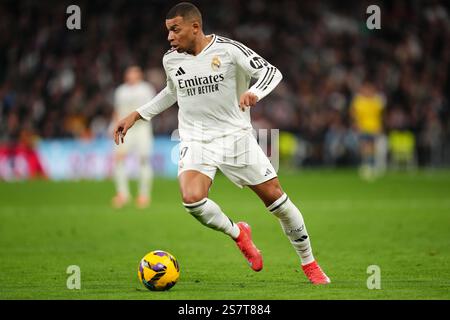 Madrid, Spagna. 20 gennaio 2025. Kylian Mbappe del Real Madrid durante la partita della Liga EA Sports tra Real Madrid e UD Las Palmas giocata allo stadio Santiago Bernabeu il 19 gennaio 2025 a Madrid, Spagna. (Foto di Bagu Blanco/PRESSINPHOTO) credito: PRESSINPHOTO SPORTS AGENCY/Alamy Live News Foto Stock