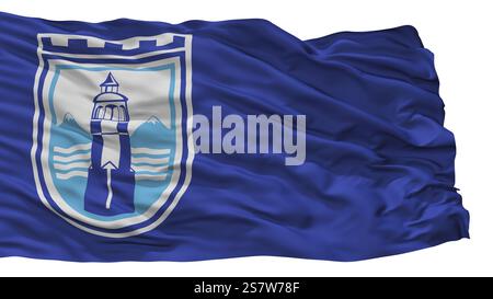Comune di Gostivar City Flag, Paese Macedonia, isolato su sfondo bianco Foto Stock