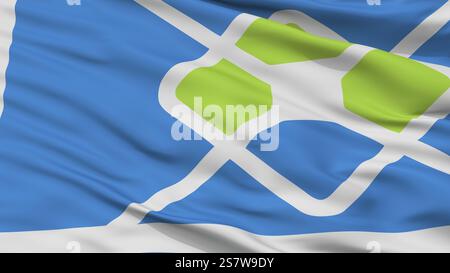 LP City Flag, Country Argentina, Vista ravvicinata, rappresentazione 3D. Foto Stock