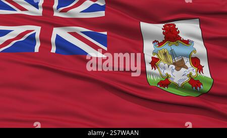 Closeup Bermuda Bandiera, sventolando nel vento, ad alta risoluzione Foto Stock