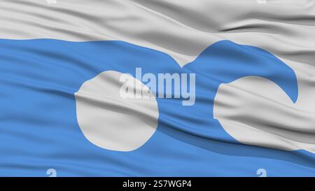 Primo piano della Ocean City Bandiera, sventolando nel vento, dello Stato del Maryland, Stati Uniti d'America Foto Stock