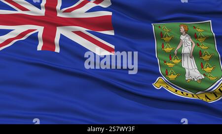 Closeup Bandiera delle Isole Vergini Britanniche, sventolando nel vento, ad alta risoluzione Foto Stock