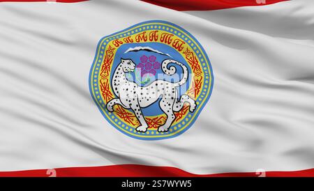 Almaty City Flag, Country Kazakistan, Vista ravvicinata Foto Stock