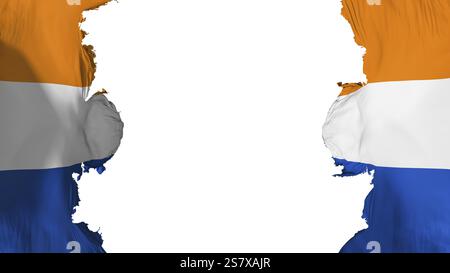 Città di Albany, capitale della bandiera dello stato di New York, su sfondo bianco, rendering 3d. Foto Stock