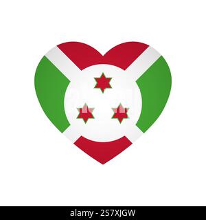 Bandiera del Burundi - bandiera colorata rettangolare che rappresenta un'identità e un patrimonio culturale del paese. L'essenza dell'orgoglio nazionale e dell'unità. Attaccata dagli angoli di un album di carta Illustrazione Vettoriale
