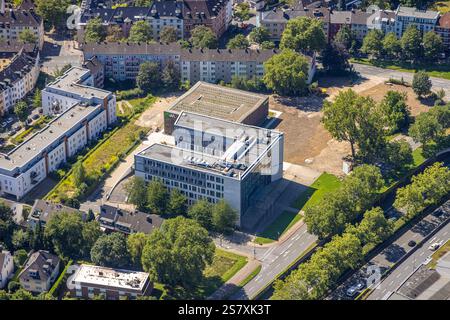 Vista aerea, Kassenärztliche Vereinigung Westfalen-Lippe (KVWL) e nuovo garage KVWL, Westfalendamm, Dortmund, zona della Ruhr, Renania settentrionale-Westphali Foto Stock