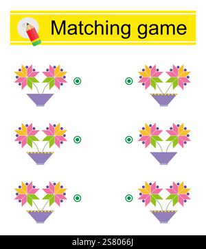 Gioco di abbinamento per bambini. Illustrazione Vettoriale