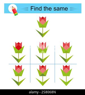 Gioco educativo per bambini. Illustrazione Vettoriale