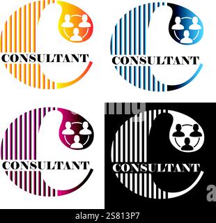 Design del logo Consultant C Professional & Classic Illustrazione Vettoriale